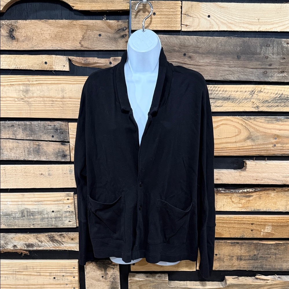 PACT Black Organic Cotton Airplane Relaxed Blazer Women’s Size Large